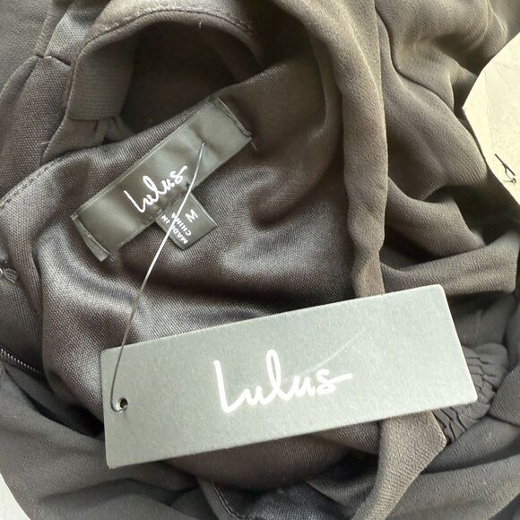 Lulus Thoughts of Hue Black Surplice Maxi Dress Size Medium - Picture 11 of 14